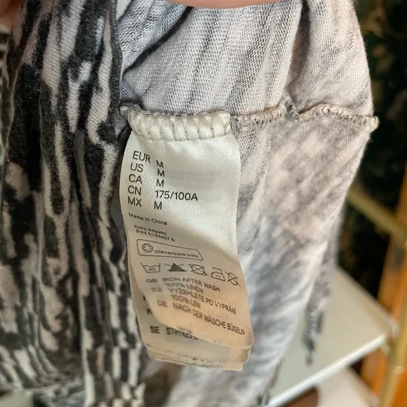 Isabel Marant x H&M long sleeve black and white static shirt - Picture 4 of 5